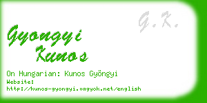gyongyi kunos business card