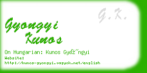 gyongyi kunos business card